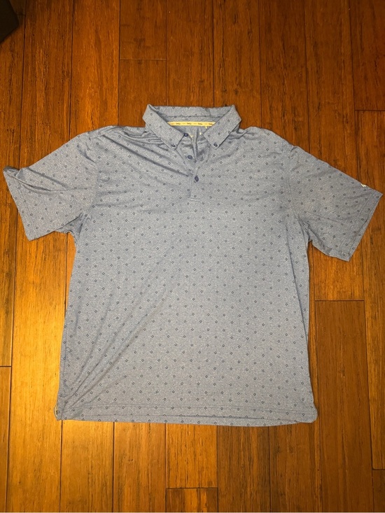 Walter Hagen Other - Walter Hagen 11 Majors Blue Geometric Performance Golf Polo Shirt XL